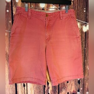 Izod Men's Salmon Flat Front Shorts